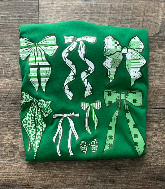 St. Patrick's Day Bow Tee