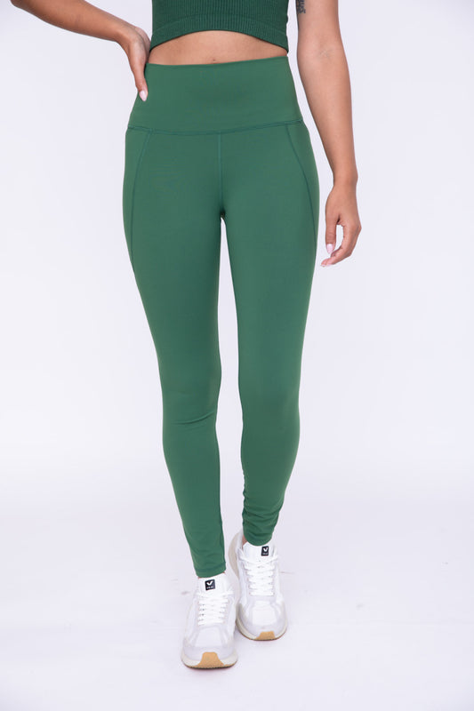 Mono B Tapered Band Essential Solid Highwaist Leggings (3 Colors)