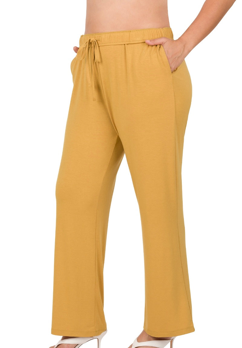 Zenana Curvy Drawstring Lounge Pants