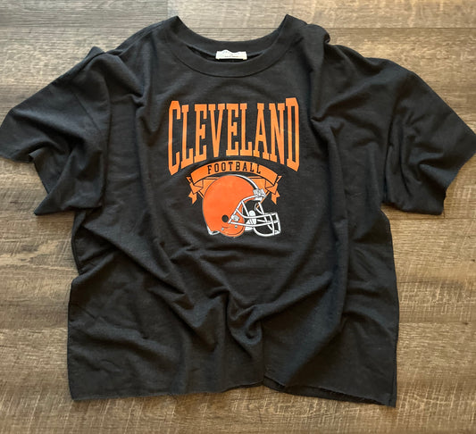 Browns Curvy Raw Edge Tee