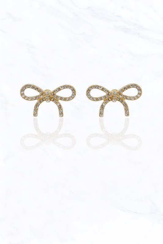 Crystal Bow Earrings