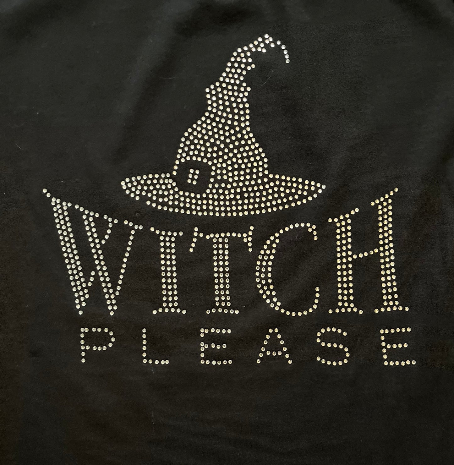 Witch Please Rhinestone 3/4 Quarter Sleeve Tee