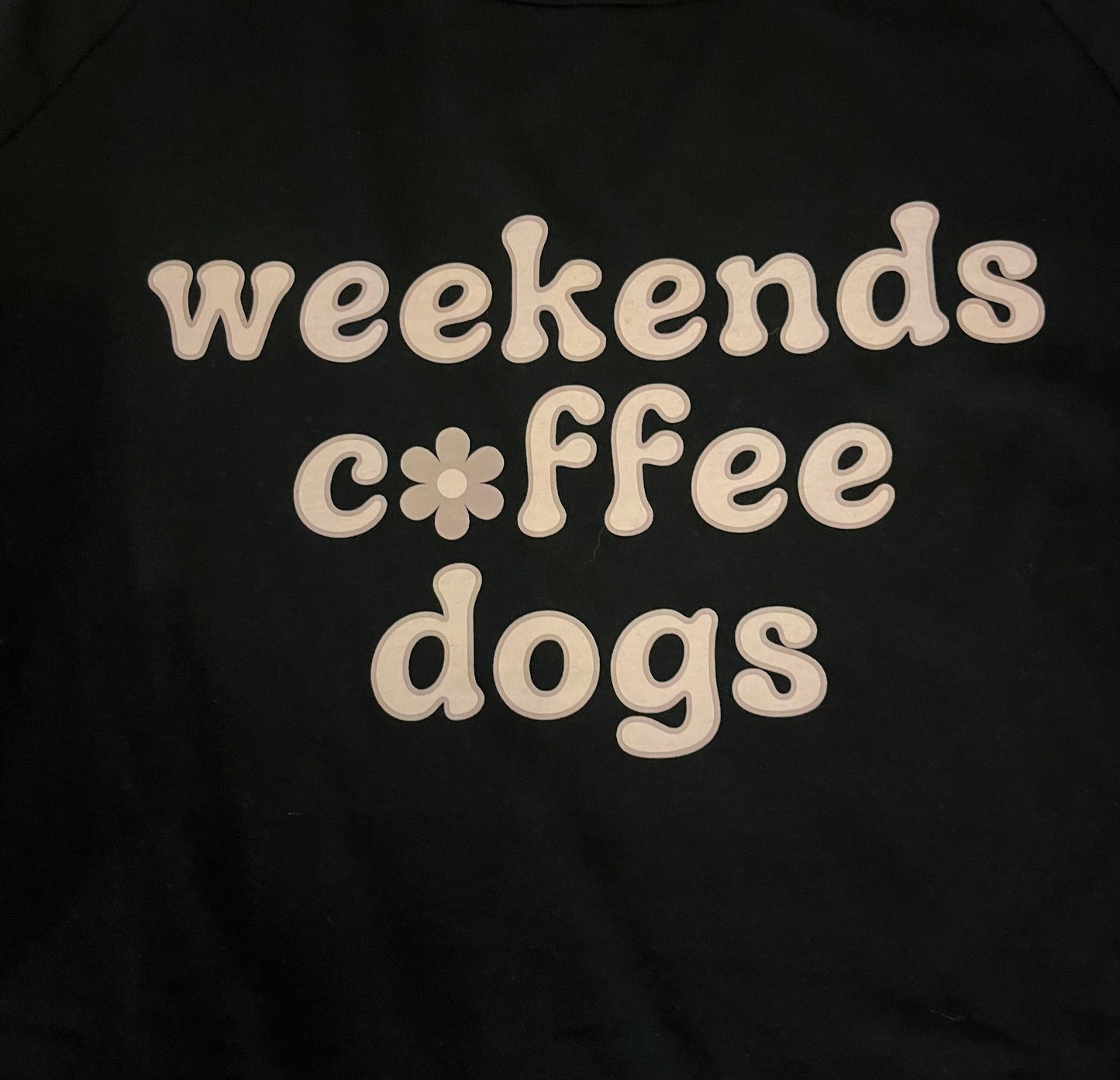 Weekends, Coffee, & Dogs 3/4 Sleeve Raglan Tee