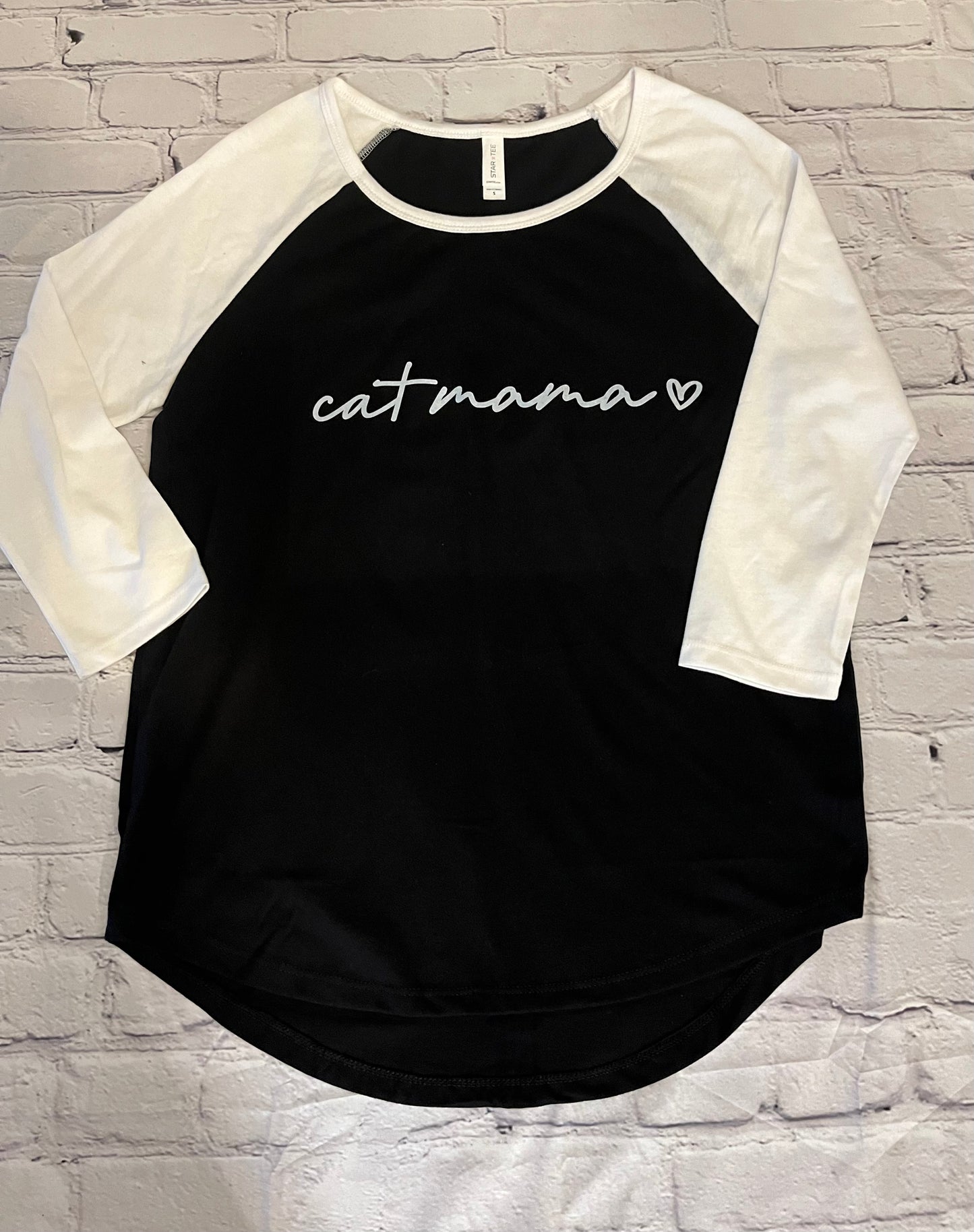 Cat Mama 3/4 Sleeve Raglan Tee