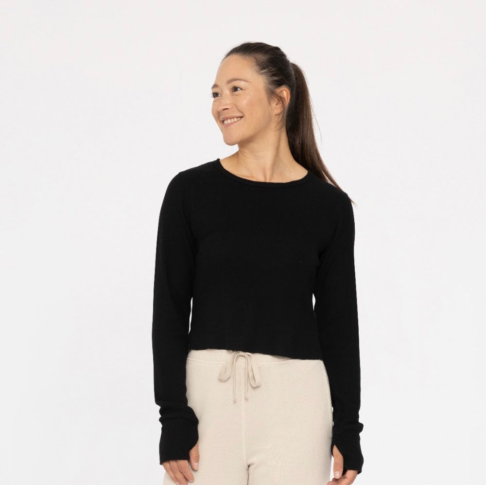 Mono B Ribbed Long SleeveThumbhole Top