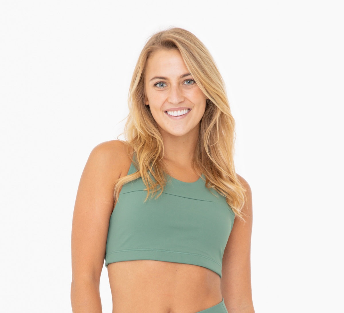 Mono B Split Front Overlay Back Adjustable Sports Bra (2 Colors)