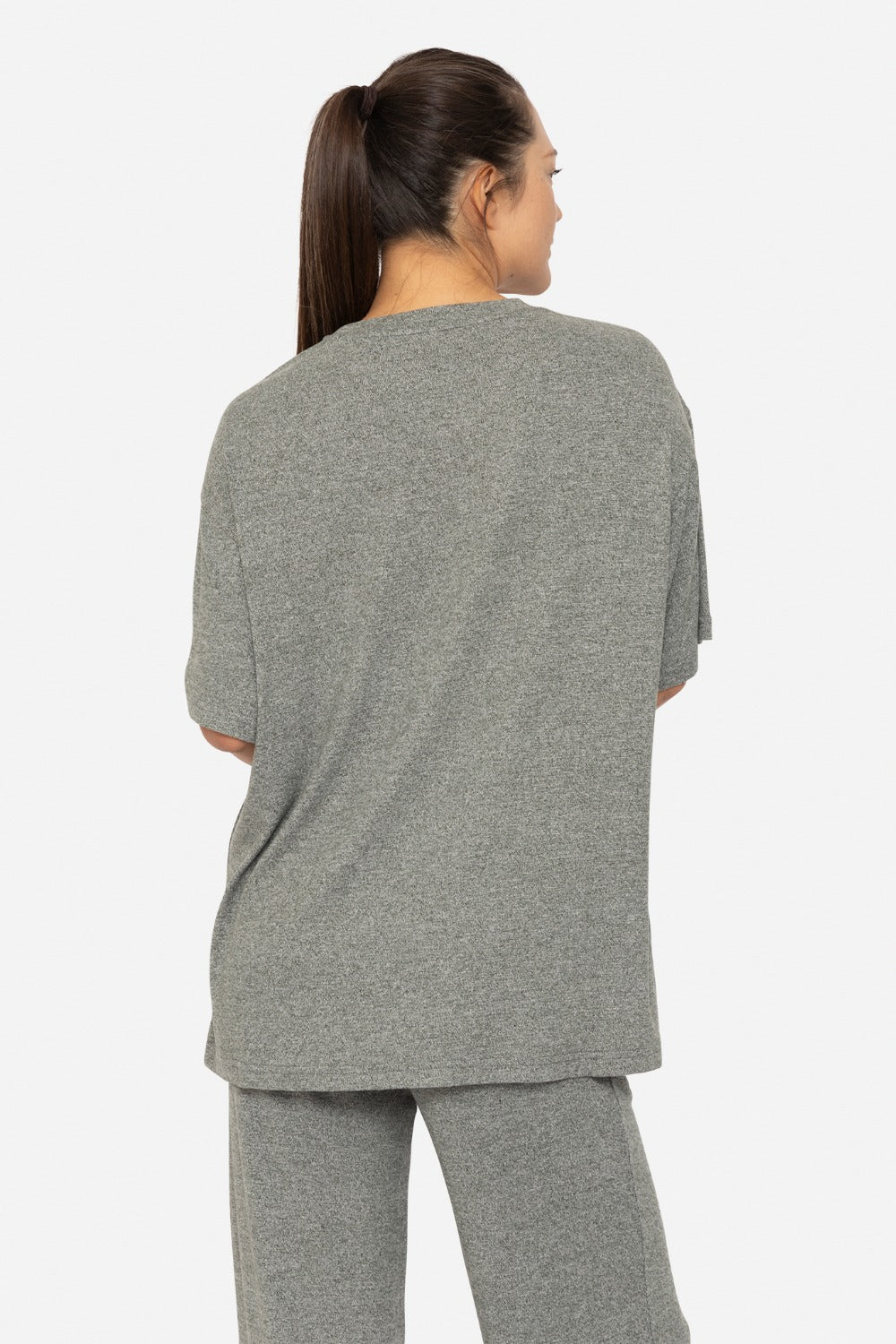 Mono B Long Brushed Hacci Oversized Boyfriend Tee