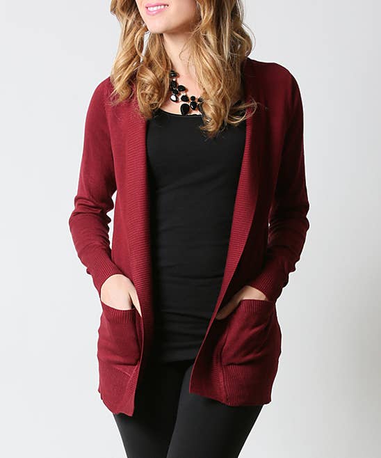 Open Front Cardigan Sweater - Curvy Size