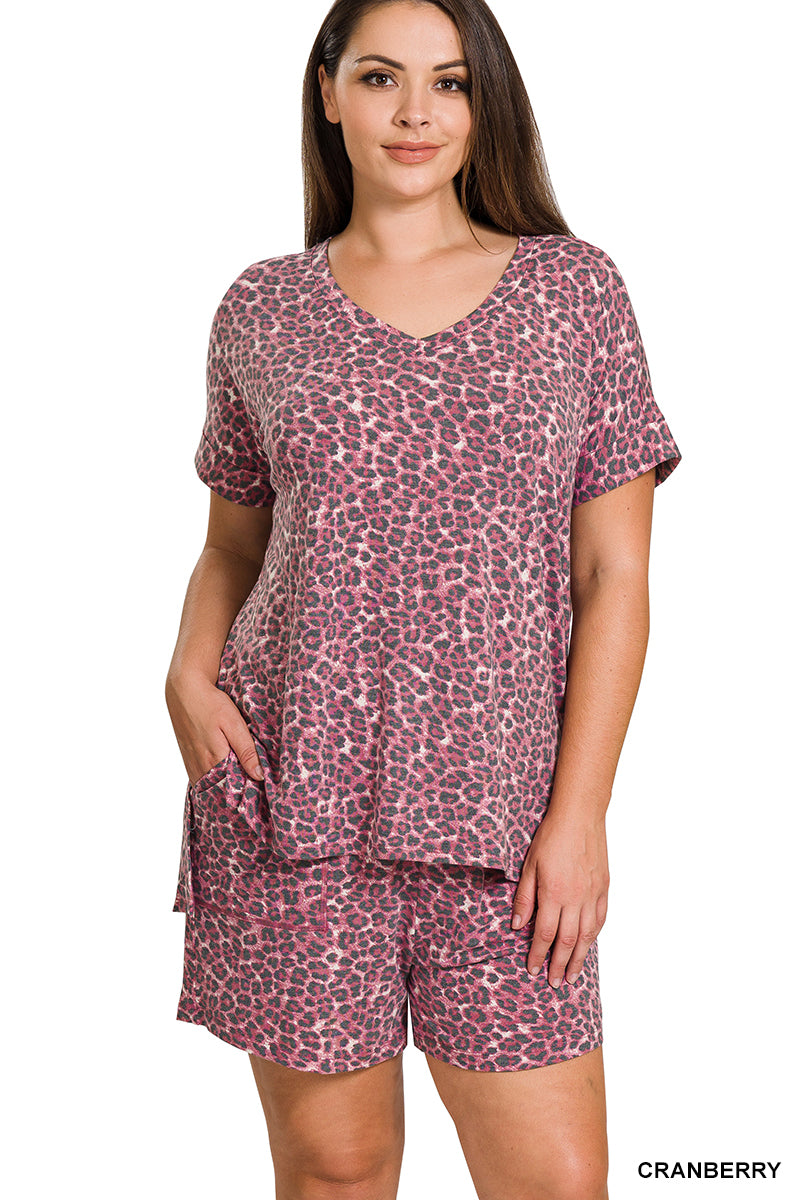 Zenana Long Sleeve V-Neck Leopard Print Pocket Top (2 Colors) – Goal  Crusher Apparel